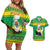 Ethiopia Christmas Couples Matching Off Shoulder Short Dress and Hawaiian Shirt Melkam Gena Yegena Abat