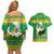 Ethiopia Christmas Couples Matching Off Shoulder Short Dress and Hawaiian Shirt Melkam Gena Yegena Abat