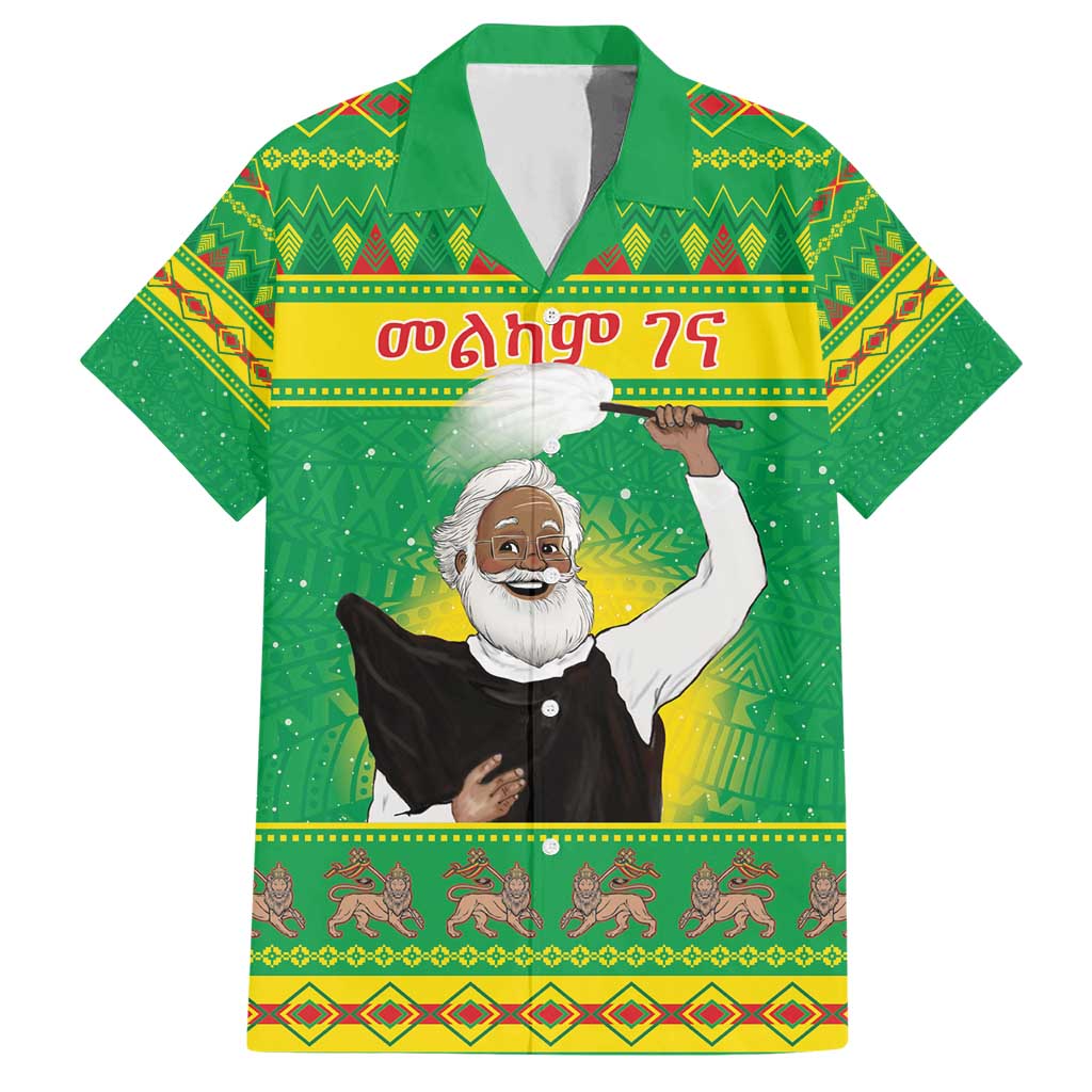 Ethiopia Christmas Hawaiian Shirt Melkam Gena Yegena Abat