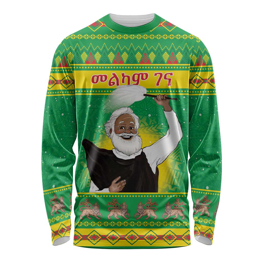 Ethiopia Christmas Long Sleeve Shirt Melkam Gena Yegena Abat