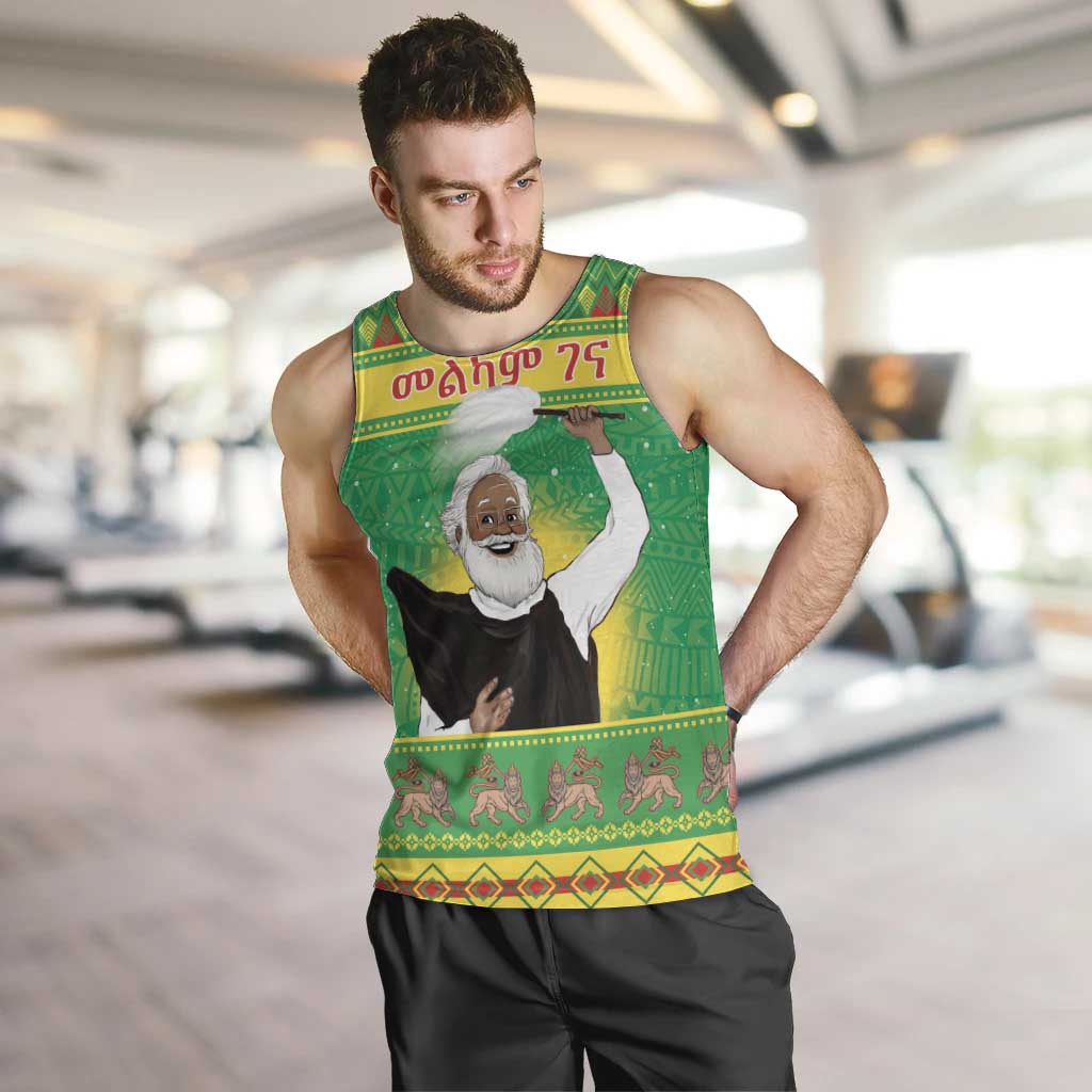 Ethiopia Christmas Men Tank Top Melkam Gena Yegena Abat