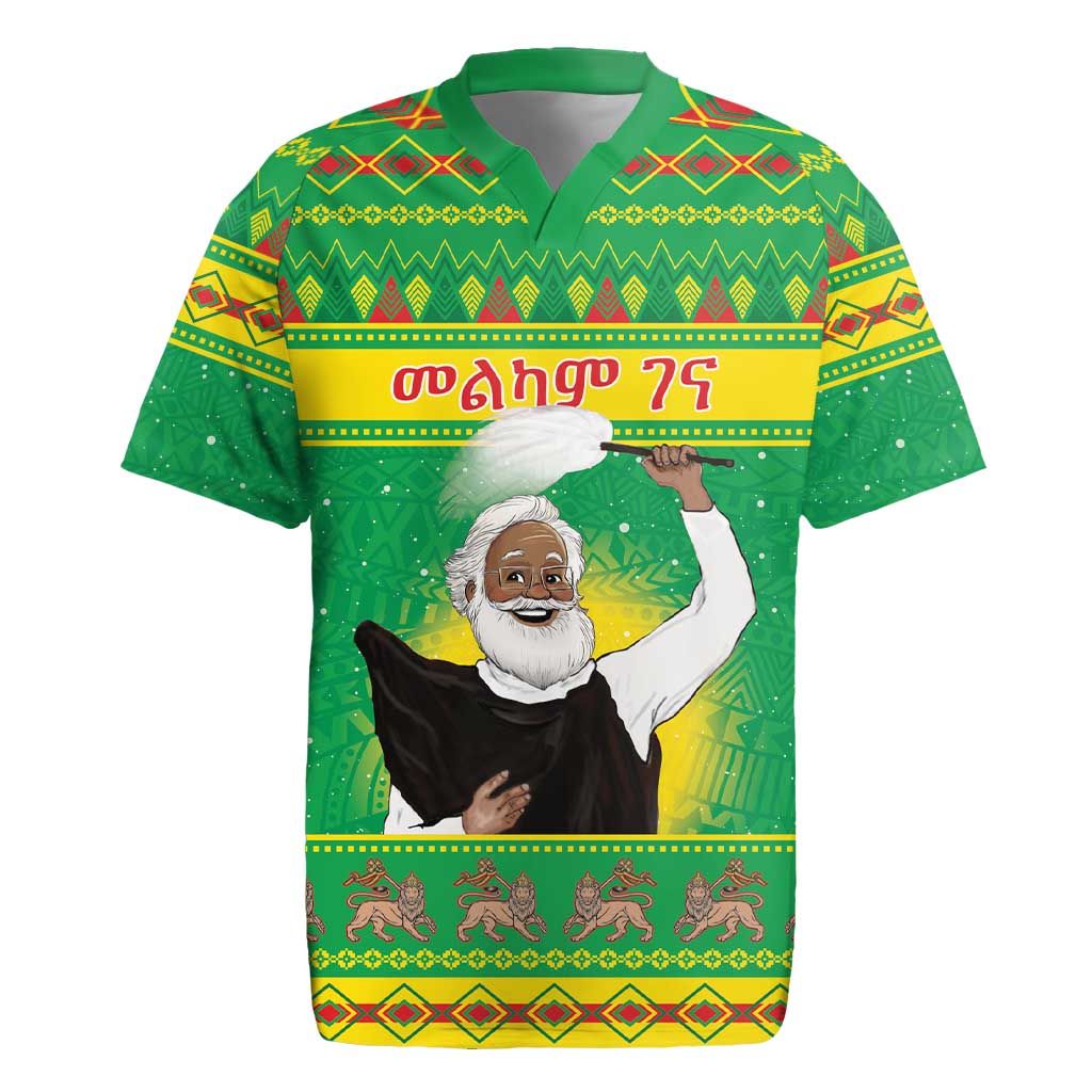 Ethiopia Christmas Rugby Jersey Melkam Gena Yegena Abat