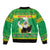 Ethiopia Christmas Sleeve Zip Bomber Jacket Melkam Gena Yegena Abat