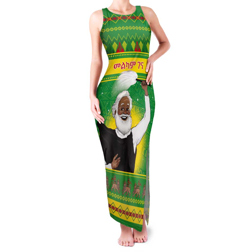 Ethiopia Christmas Tank Maxi Dress Melkam Gena Yegena Abat