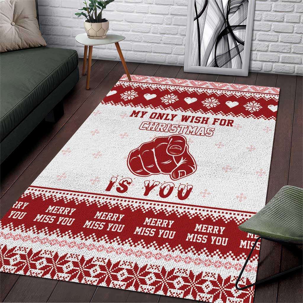 Romantic Christmas Area Rug My Only Wish For Xmas Is You LT05 - Wonder Print Shop