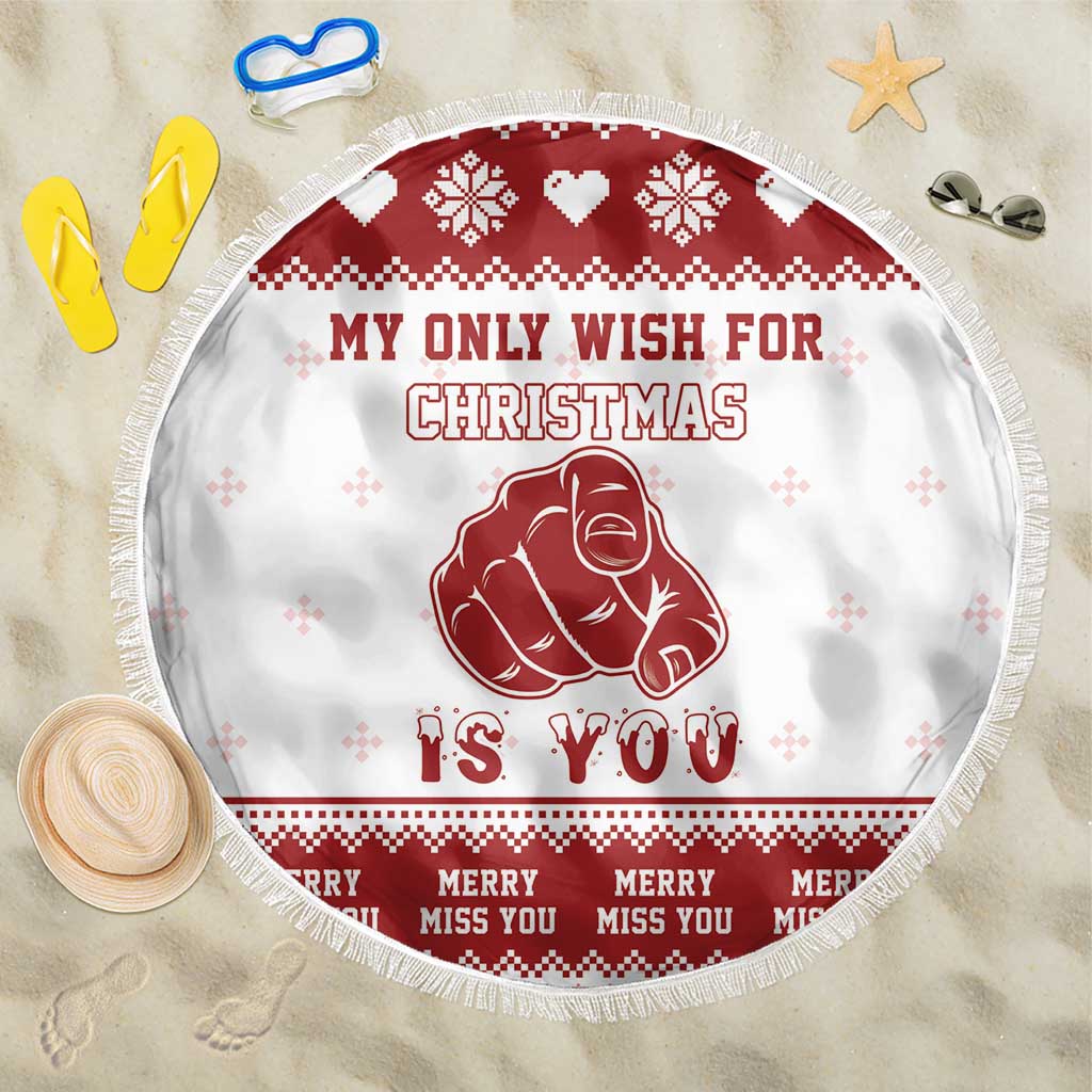 Romantic Christmas Beach Blanket My Only Wish For Xmas Is You LT05 - Wonder Print Shop