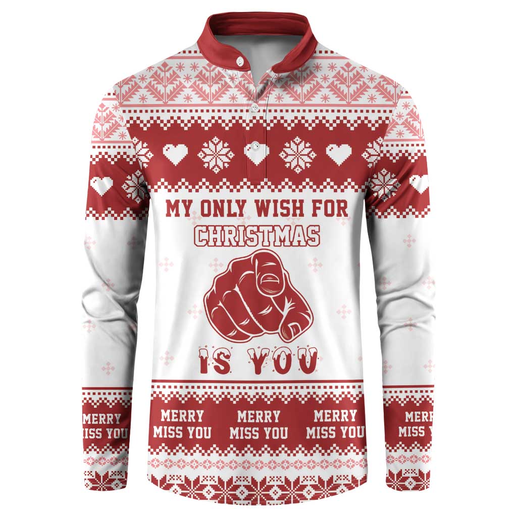 Romantic Christmas Button Sweatshirt My Only Wish For Xmas Is You LT05 - Wonder Print Shop