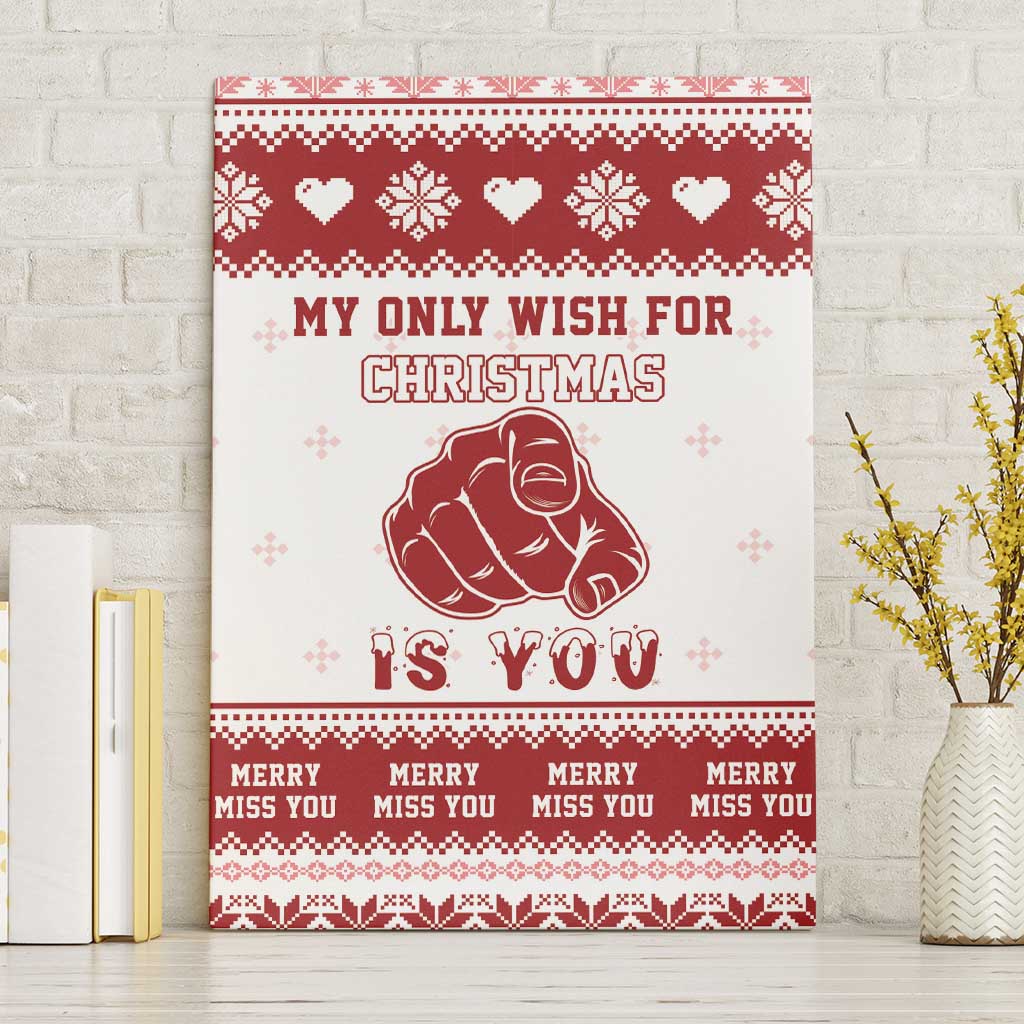 Romantic Christmas Canvas Wall Art My Only Wish For Xmas Is You LT05 - Wonder Print Shop