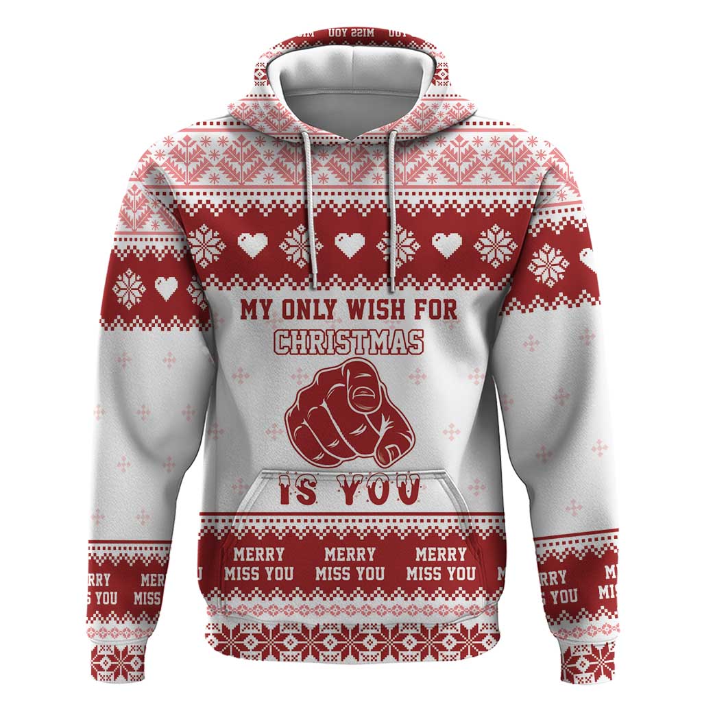 Romantic Christmas Hoodie My Only Wish For Xmas Is You LT05 - Wonder Print Shop