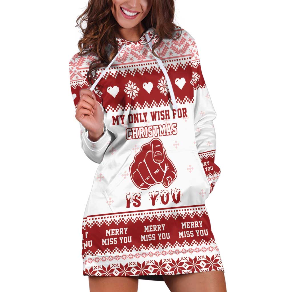 Romantic Christmas Hoodie Dress My Only Wish For Xmas Is You