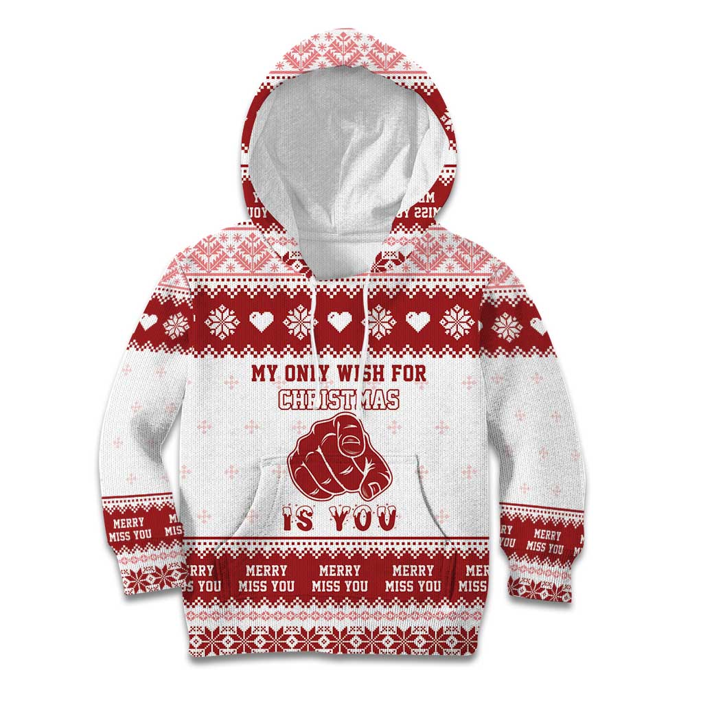 Romantic Christmas Kid Hoodie My Only Wish For Xmas Is You LT05 - Wonder Print Shop