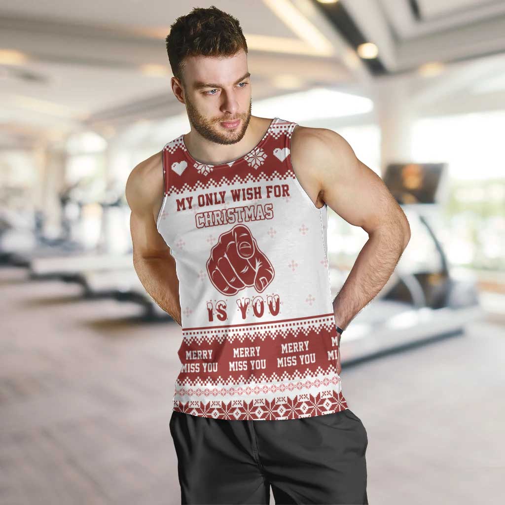 Romantic Christmas Men Tank Top My Only Wish For Xmas Is You LT05 - Wonder Print Shop