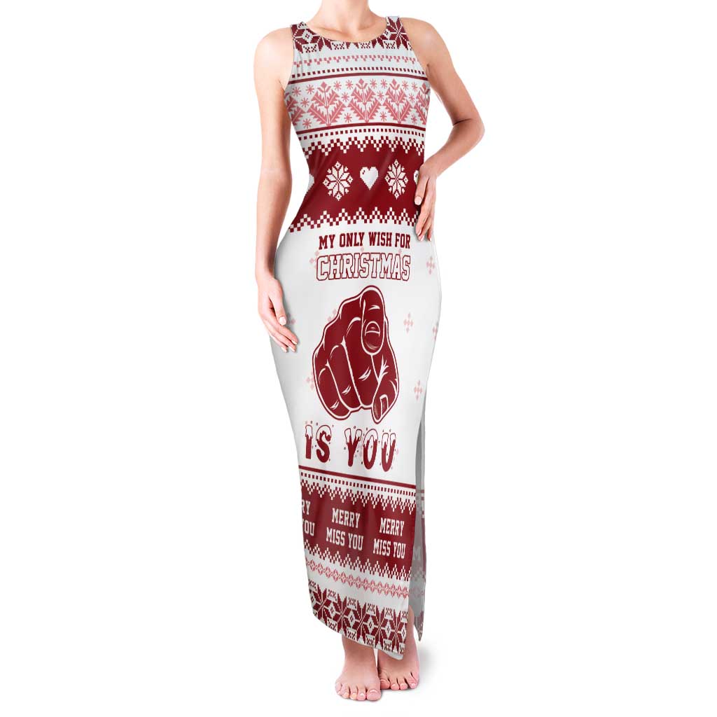 Romantic Christmas Tank Maxi Dress My Only Wish For Xmas Is You LT05 - Wonder Print Shop