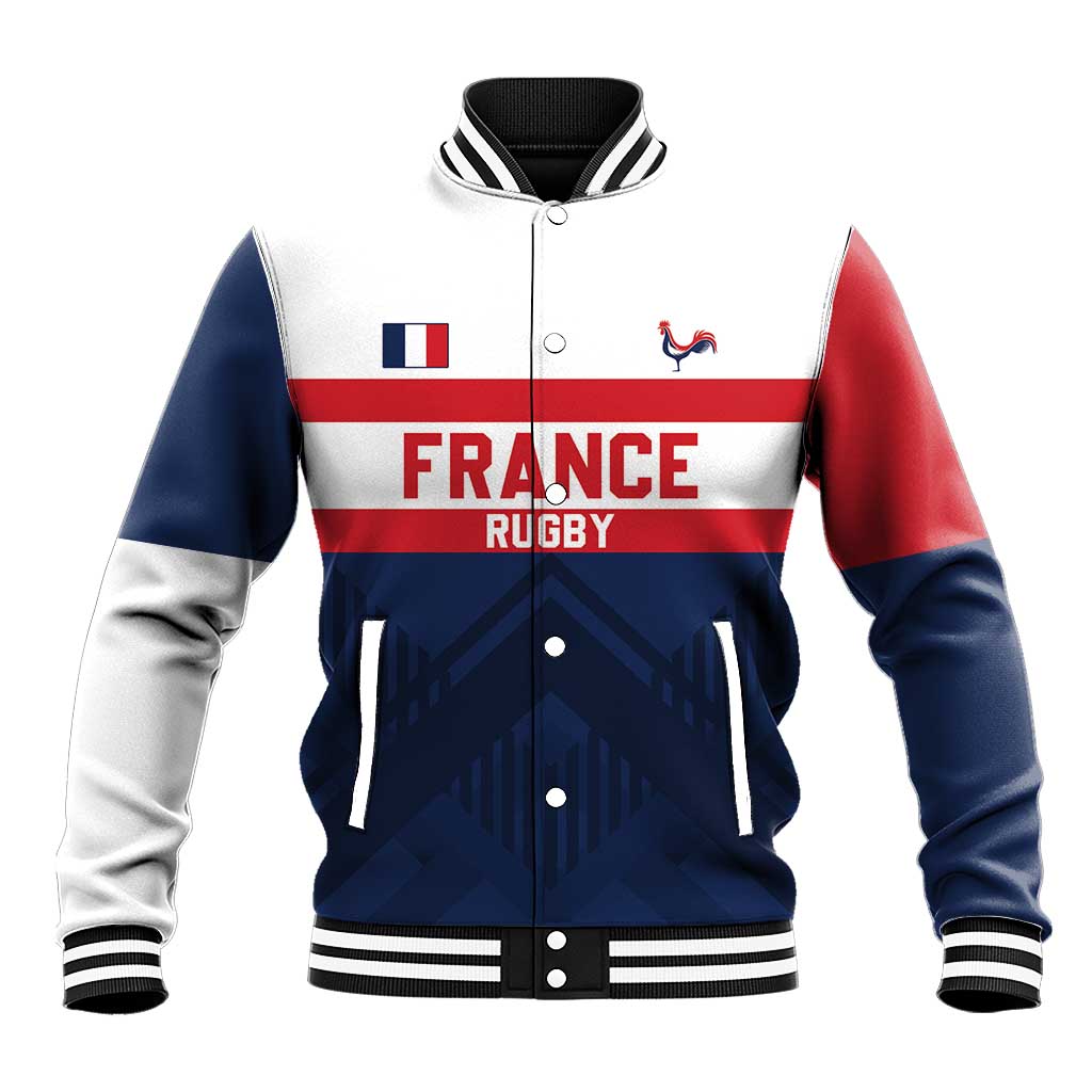 France Rugby Custom Baseball Jacket Go Les Bleus Simple Style - Wonder Print Shop