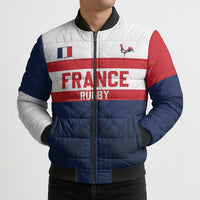 France Rugby Custom Bomber Puffer Jacket Go Les Bleus Simple Style - Wonder Print Shop