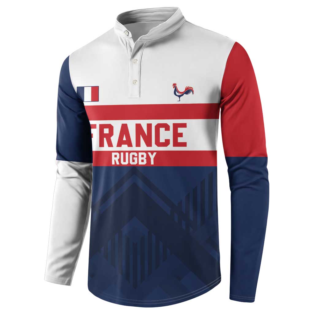 France Rugby Custom Button Sweatshirt Go Les Bleus Simple Style - Wonder Print Shop