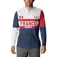 France Rugby Custom Button Sweatshirt Go Les Bleus Simple Style - Wonder Print Shop