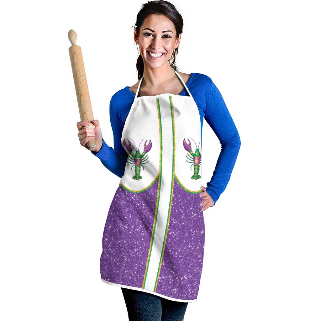 Mardi Gras Crawfish Apron Western Yoke Glitter Style