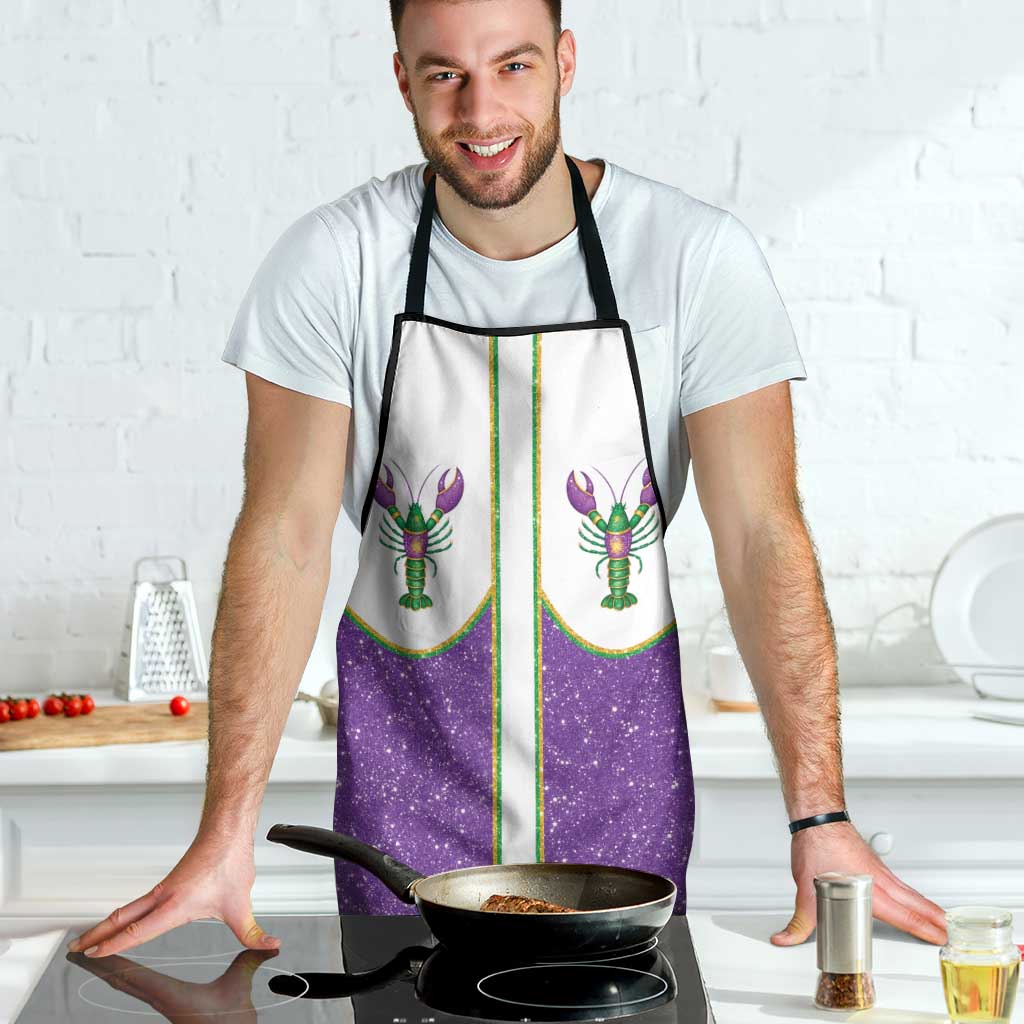 Mardi Gras Crawfish Apron Western Yoke Glitter Style
