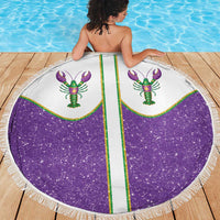 Mardi Gras Crawfish Beach Blanket Western Yoke Glitter Style
