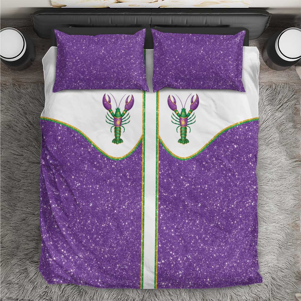 Mardi Gras Crawfish Bedding Set Western Yoke Glitter Style
