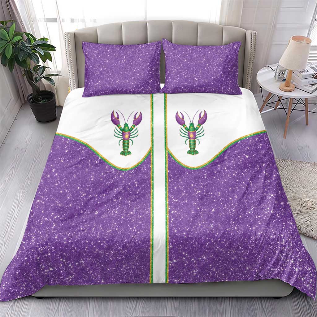 Mardi Gras Crawfish Bedding Set Western Yoke Glitter Style