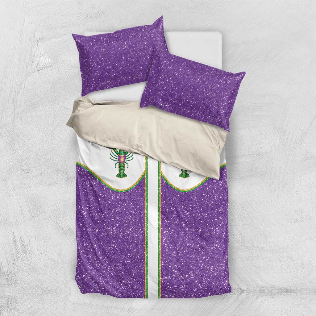 Mardi Gras Crawfish Bedding Set Western Yoke Glitter Style