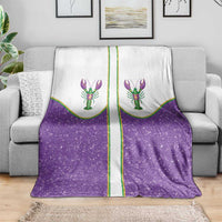 Mardi Gras Crawfish Blanket Western Yoke Glitter Style