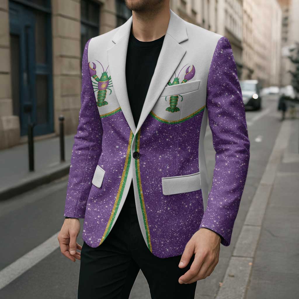 Mardi Gras Crawfish Blazer Western Yoke Glitter Style