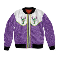 Mardi Gras Crawfish Bomber Jacket Western Yoke Glitter Style