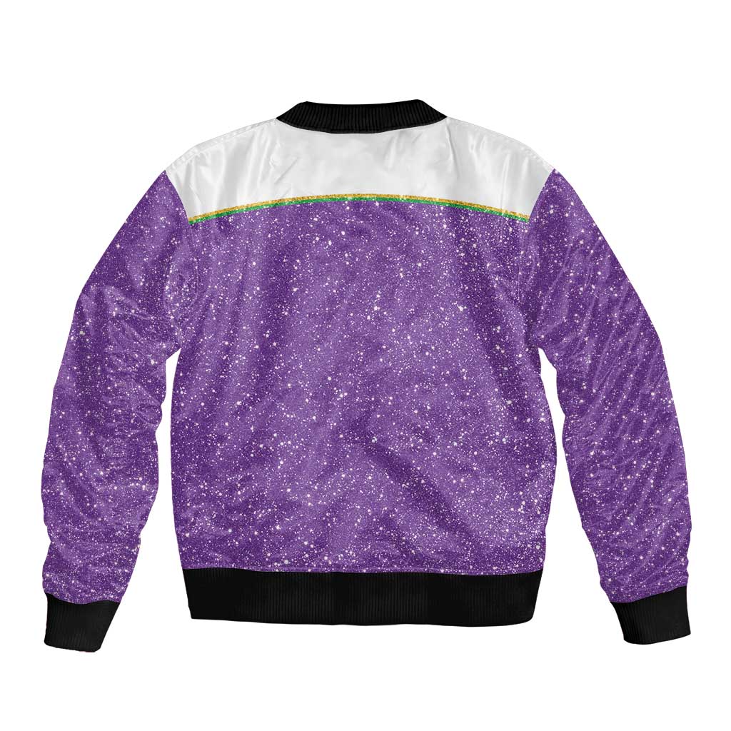 Mardi Gras Crawfish Bomber Jacket Western Yoke Glitter Style