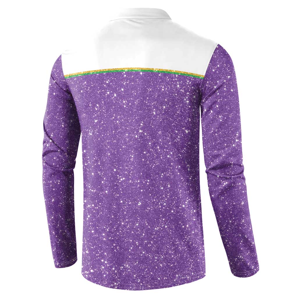 Mardi Gras Crawfish Button Sweatshirt Western Yoke Glitter Style
