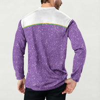 Mardi Gras Crawfish Button Sweatshirt Western Yoke Glitter Style