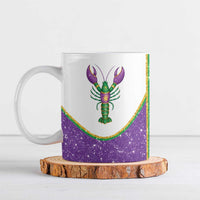 Mardi Gras Crawfish Ceramic Mug Western Yoke Glitter Style