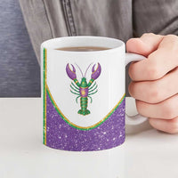 Mardi Gras Crawfish Ceramic Mug Western Yoke Glitter Style