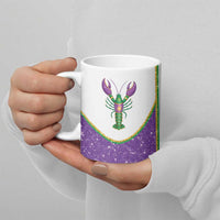 Mardi Gras Crawfish Ceramic Mug Western Yoke Glitter Style