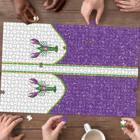 Mardi Gras Crawfish Puzzle Western Yoke Glitter Style