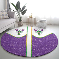 Mardi Gras Crawfish Round Carpet Western Yoke Glitter Style