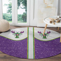 Mardi Gras Crawfish Round Carpet Western Yoke Glitter Style