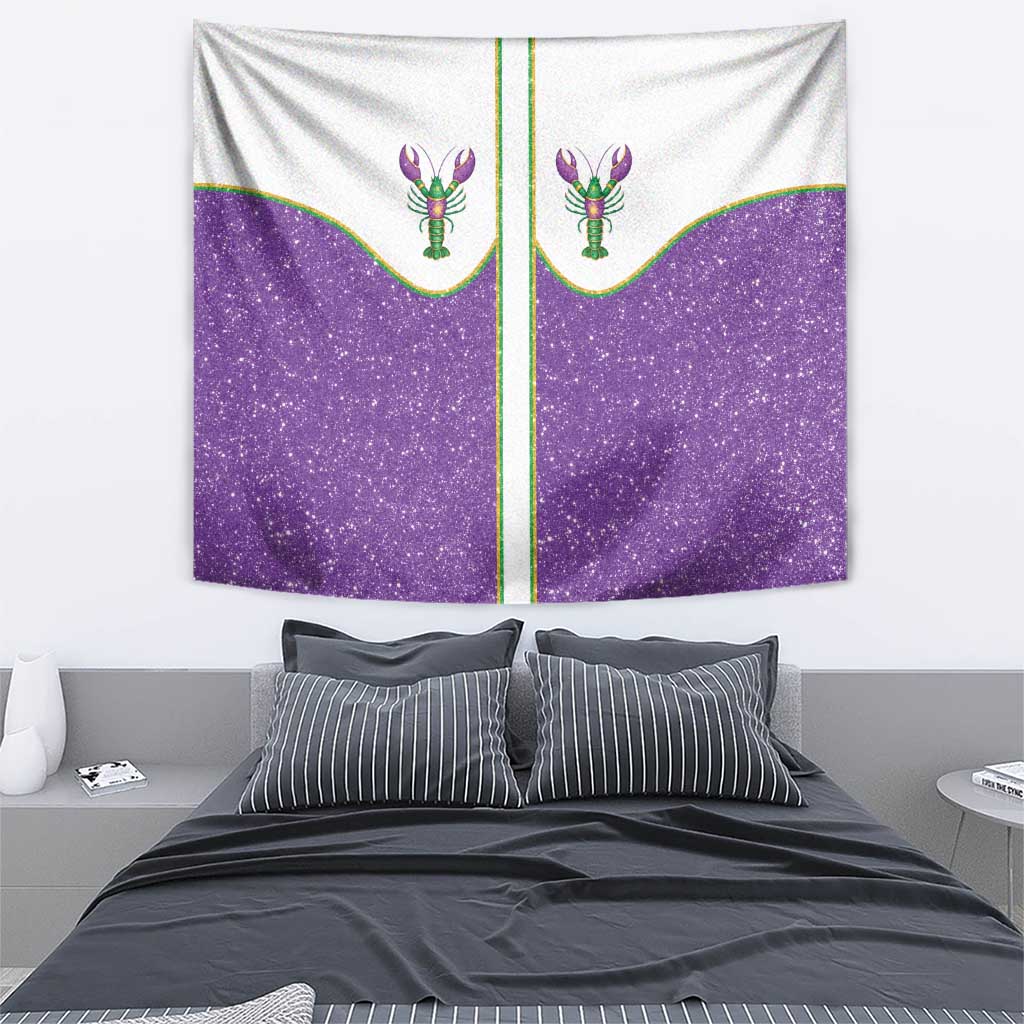 Mardi Gras Crawfish Tapestry Western Yoke Glitter Style