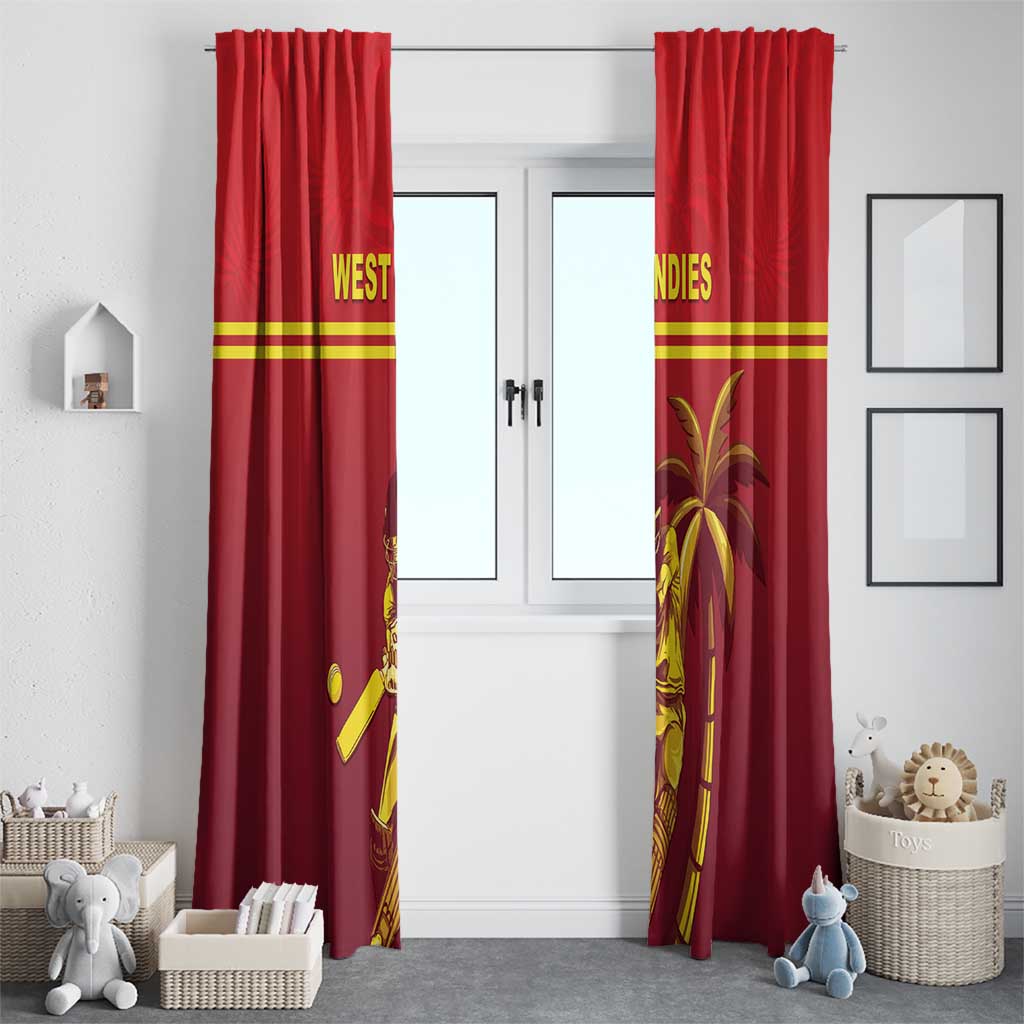 West Indies Cricket Window Curtain Vintage Style