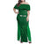 Custom Ireland Rugby Family Matching Off Shoulder Maxi Dress and Hawaiian Shirt Irish Celtic Shamrock