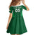Custom Ireland Rugby Family Matching Off Shoulder Short Dress and Hawaiian Shirt Irish Celtic Shamrock