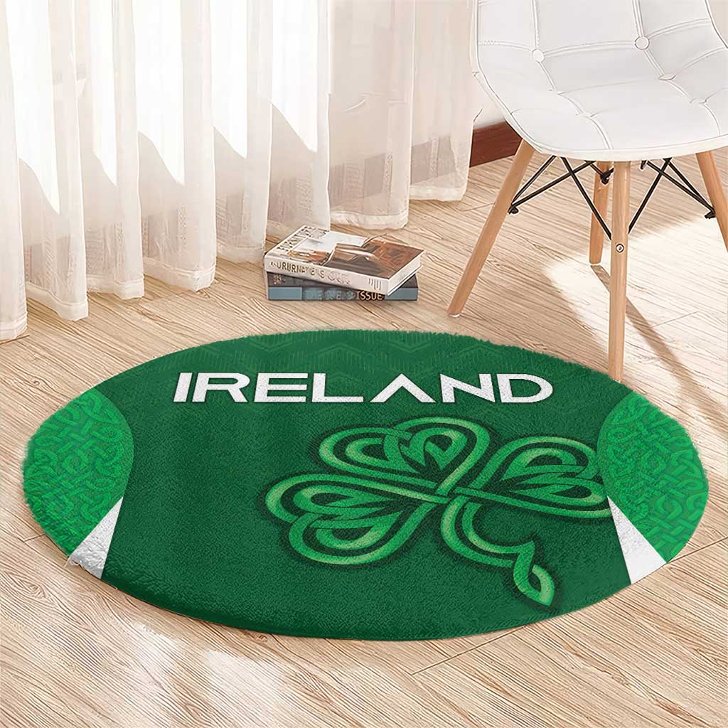 Ireland Rugby Round Carpet Irish Celtic Shamrock