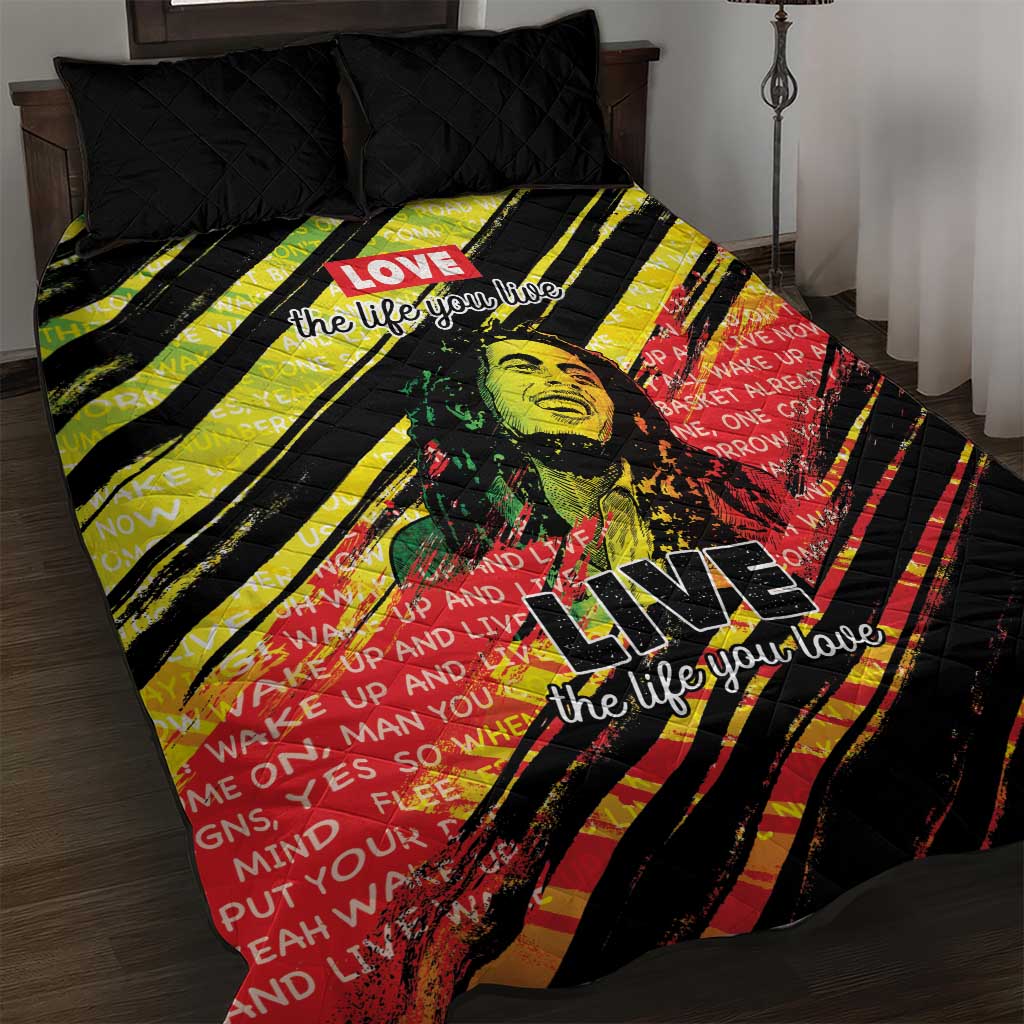 Reggae Legend Quilt Bed Set Love The Life You Live Live The Life You Love LT05 - Wonder Print Shop