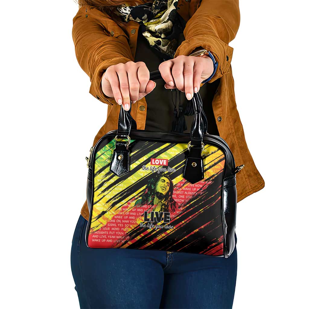 Reggae Legend Shoulder Handbag Love The Life You Live Live The Life You Love LT05 - Wonder Print Shop