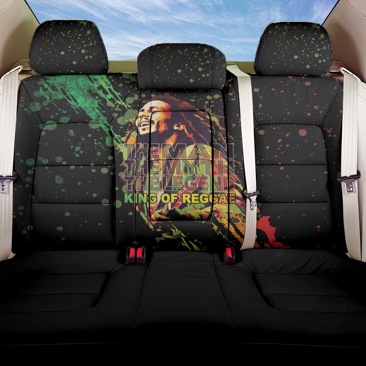 Legend Bob Back Car Seat Cover One Love Heart Destiny