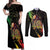 Legend Bob Couples Matching Off Shoulder Maxi Dress and Long Sleeve Button Shirt One Love Heart Destiny