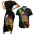 Legend Bob Couples Matching Short Sleeve Bodycon Dress and Hawaiian Shirt One Love Heart Destiny