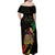 Legend Bob Family Matching Off Shoulder Maxi Dress and Hawaiian Shirt One Love Heart Destiny LT05 - Wonder Print Shop